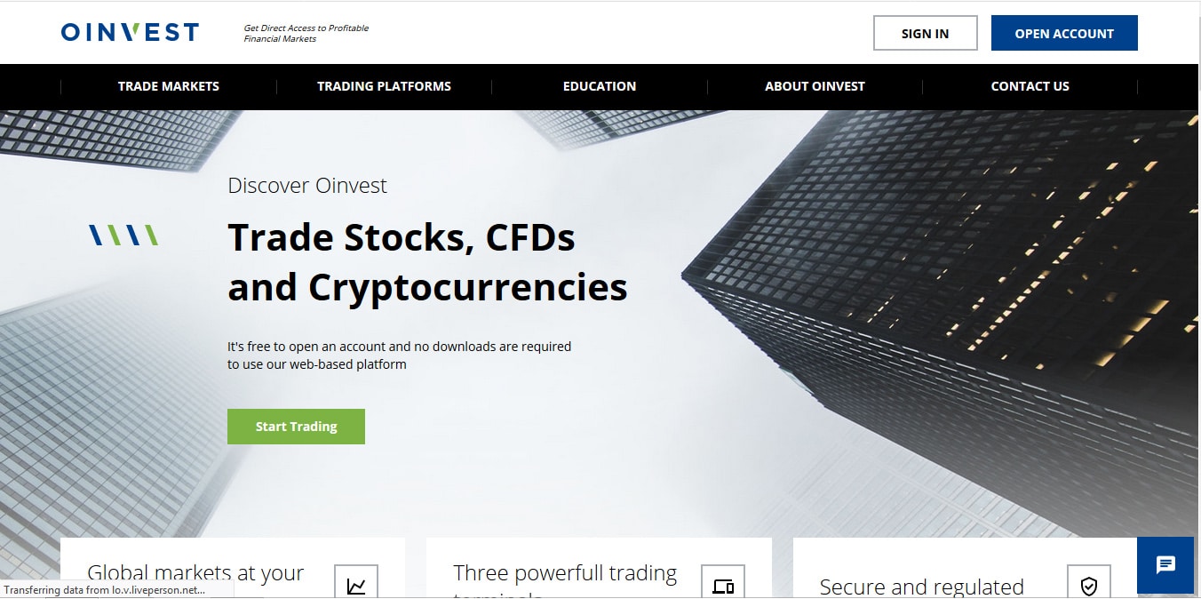 OInvest Website Screenshot