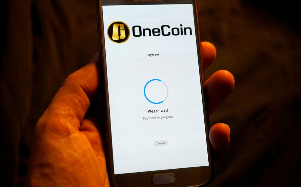 OneCoin Payment Processing screen 