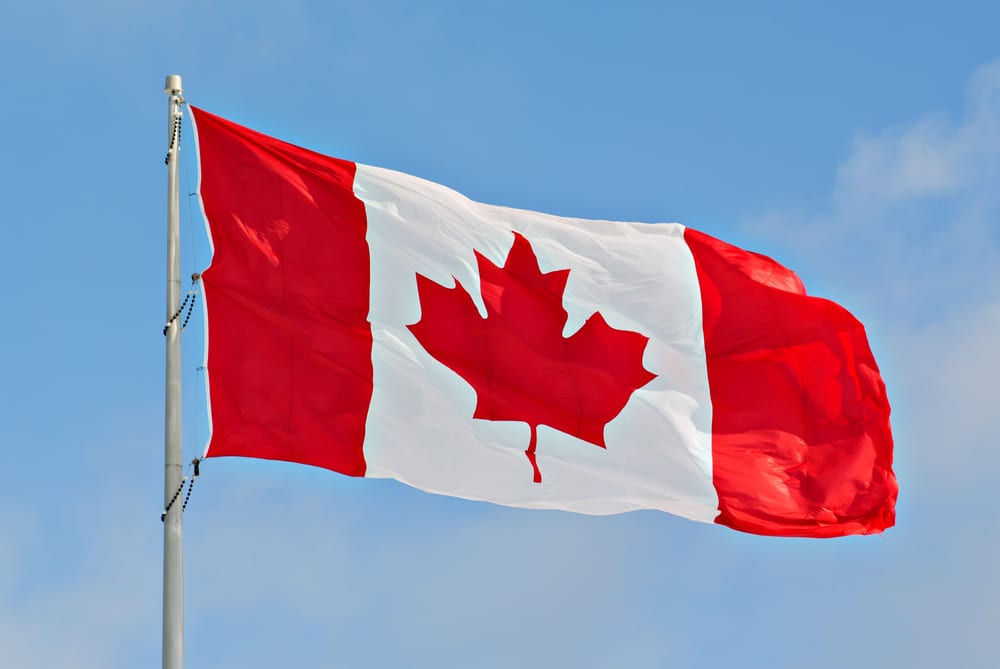 Canadian Flag on mast