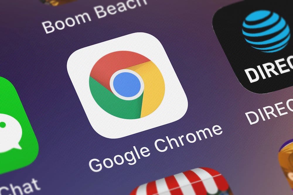 Google Chrome App Icon on Phone 