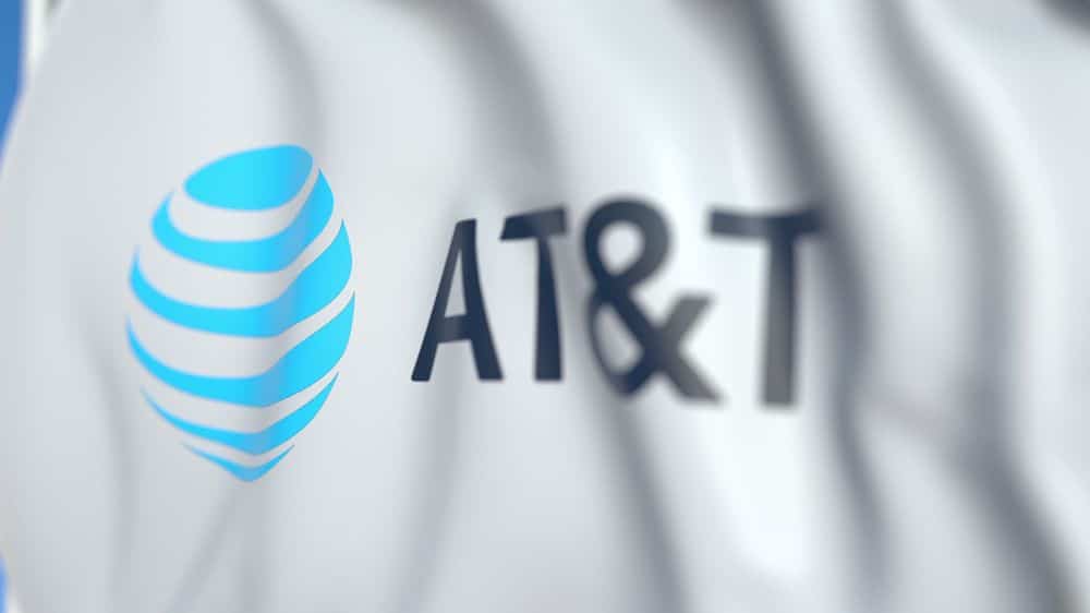 AT and T Logo on flag 