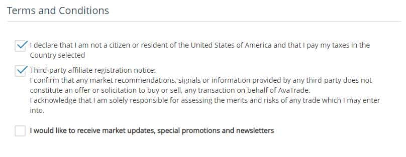avatrade terms and conditions