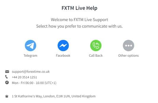 fxtm customer service