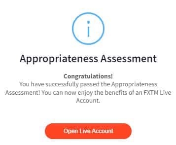 fxtm open live account