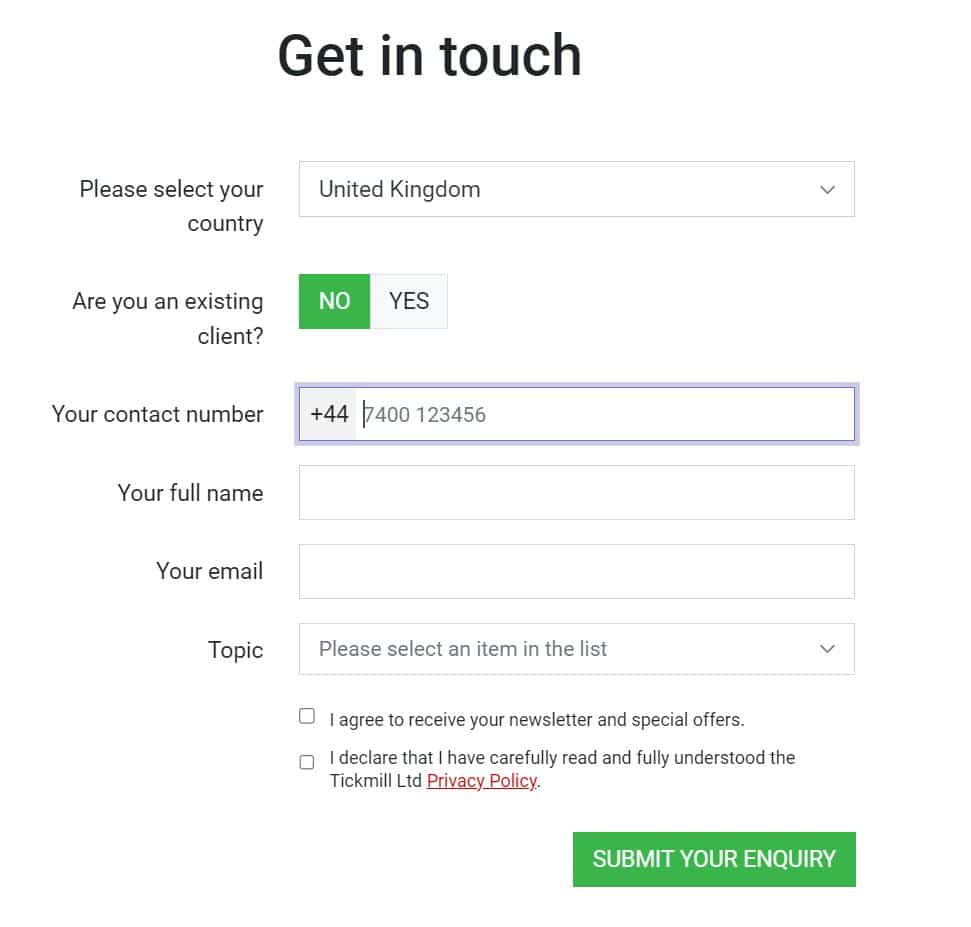 tickmill contact customer support
