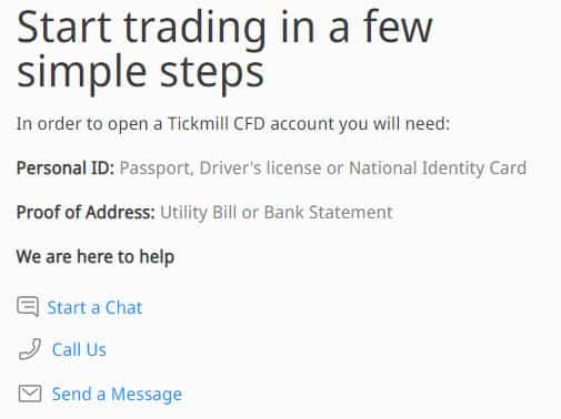 tickmill start trading in a few simple steps