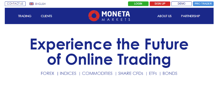 Moneta Markets Opening an Account