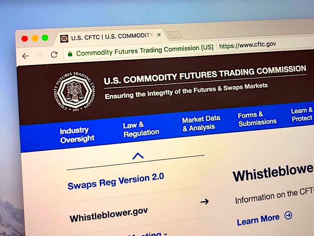 US CFTC website homepage