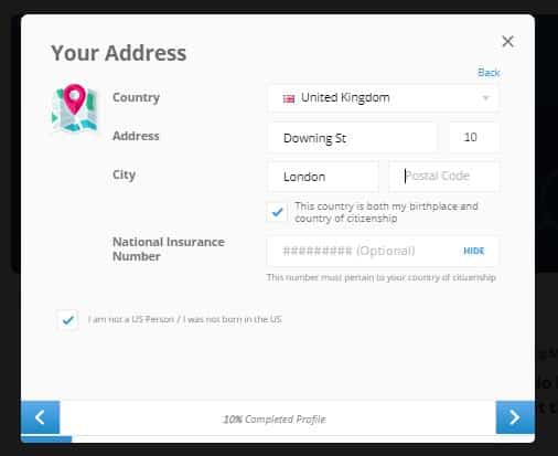 etoro your address