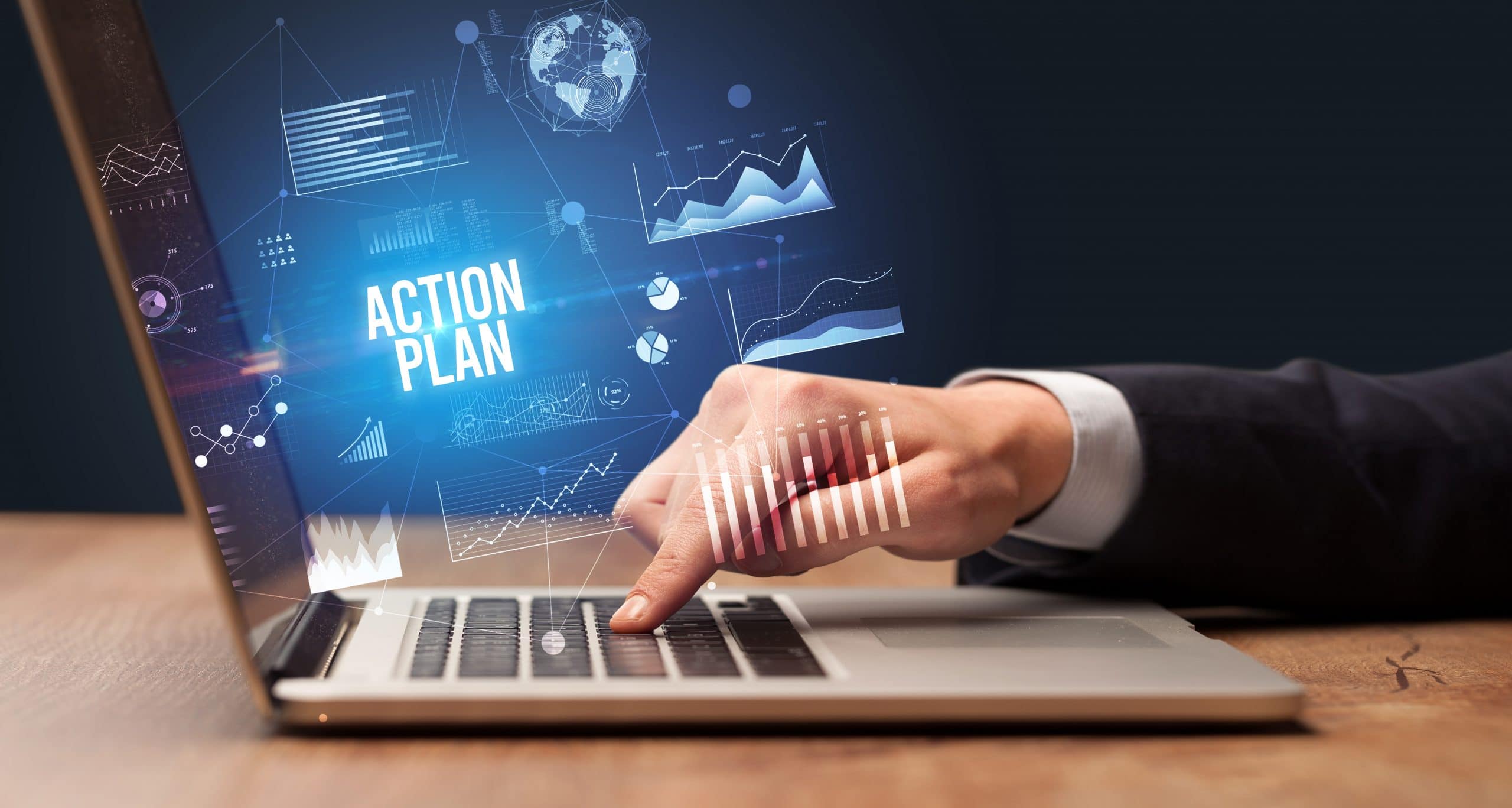 Projected data and graph reading ACTION PLAN in the centre