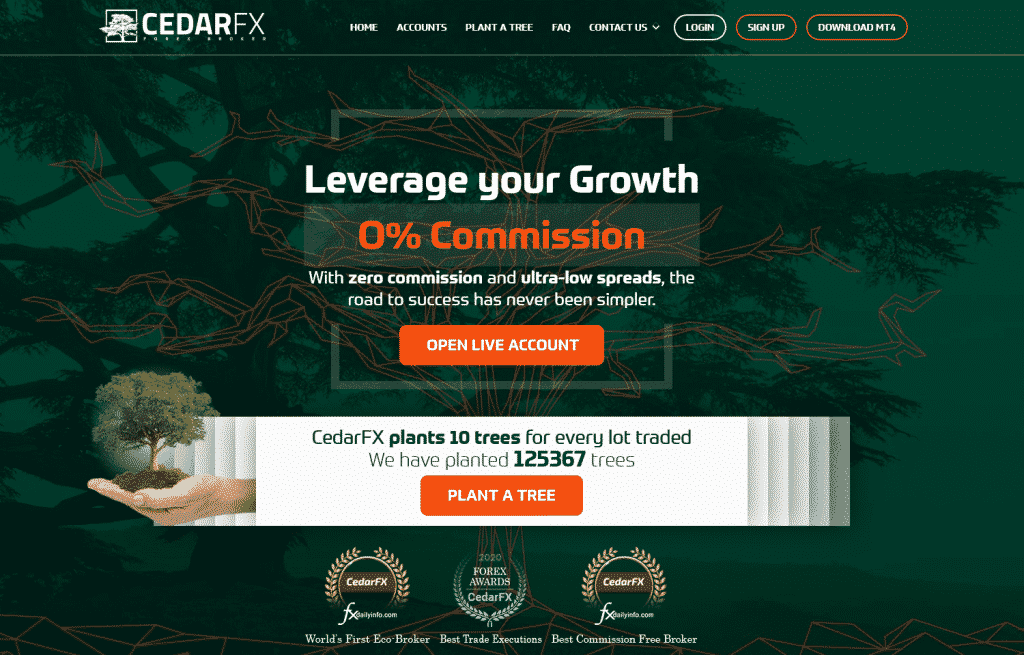 CedarFX homepage 102021