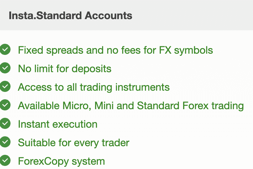 Instaforex EU Accounts