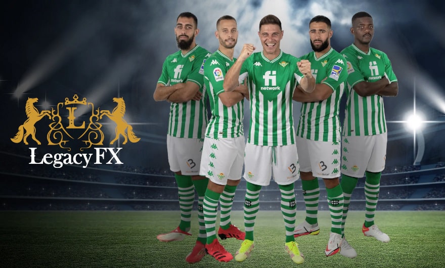 LegacyFX Logo with Real Betis Players Sponsorship