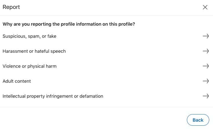 reasons for reporting linkedin