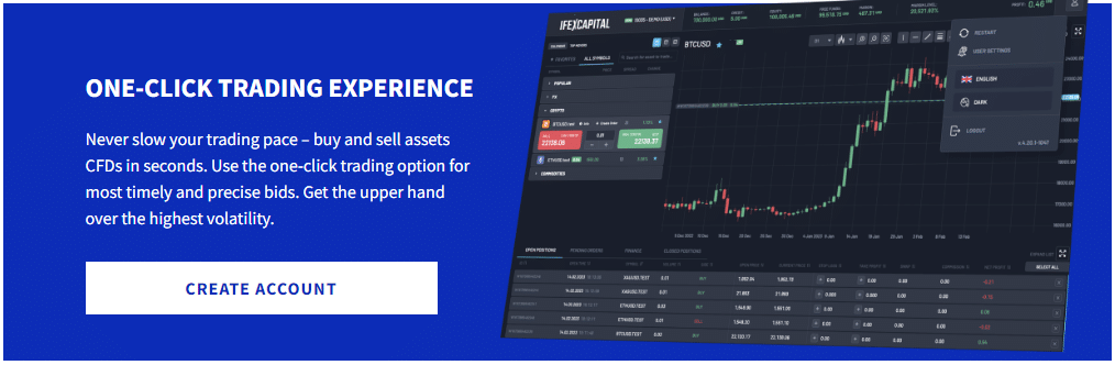 IFEXcapital one click trading experience